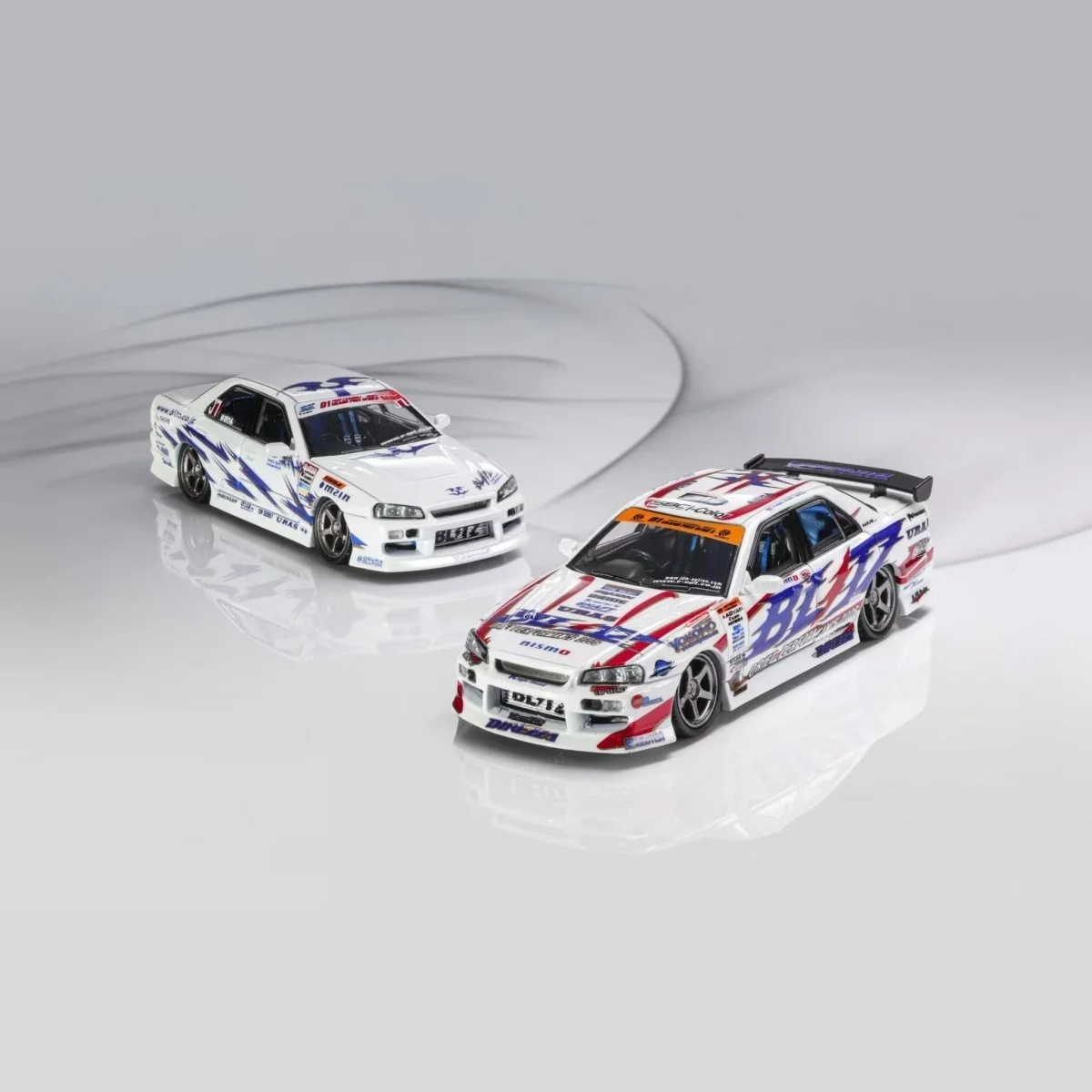 Mortal 1:64 NissanSKYLINE ER34 BLITZE D1 Alloy Premium Diecast Car Model Vehicle Collectible