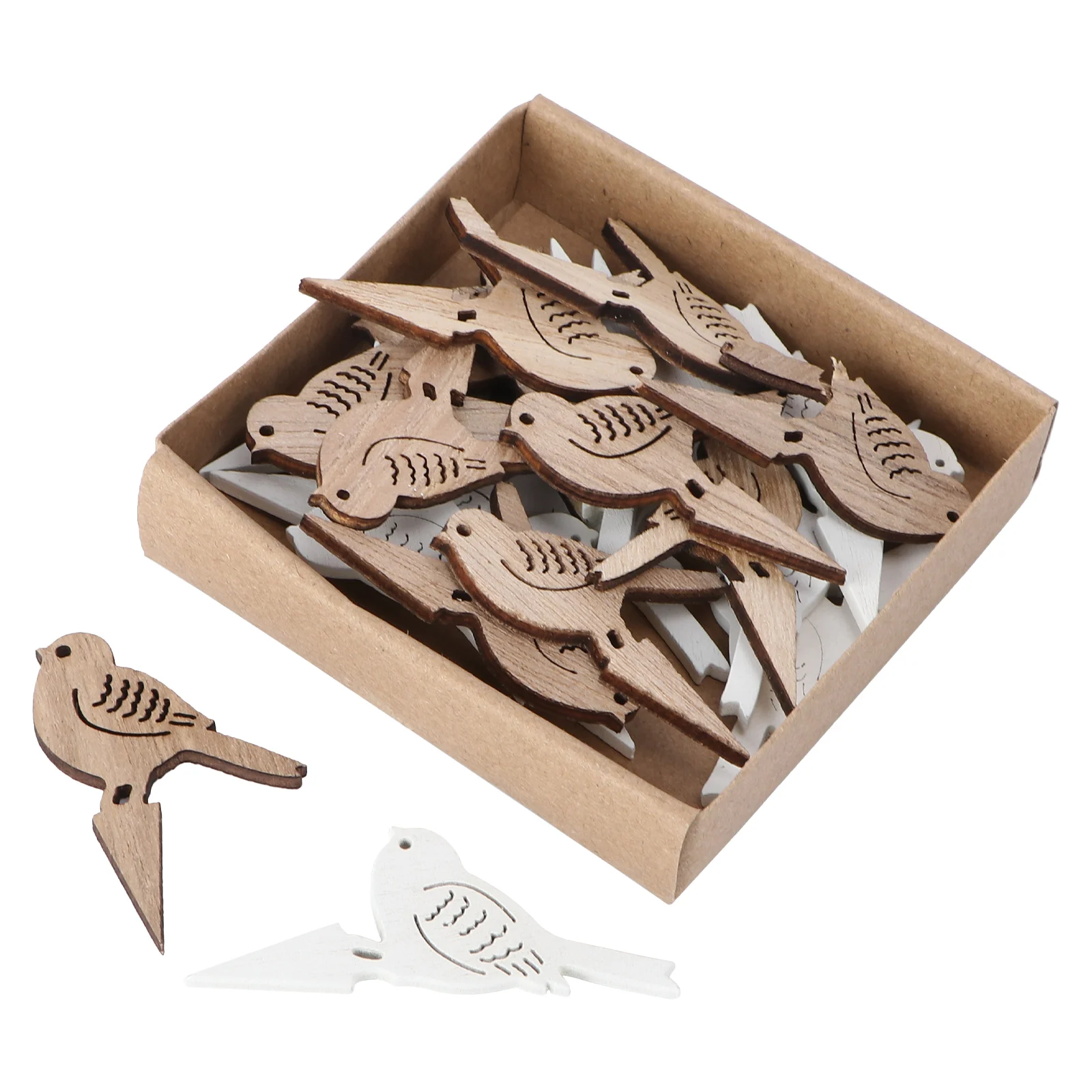

72pcs Wooden Easter Craft Decor Set Wood Slices For Festival Diy Decoration Durable Adorable Pattern Creative Accessories
