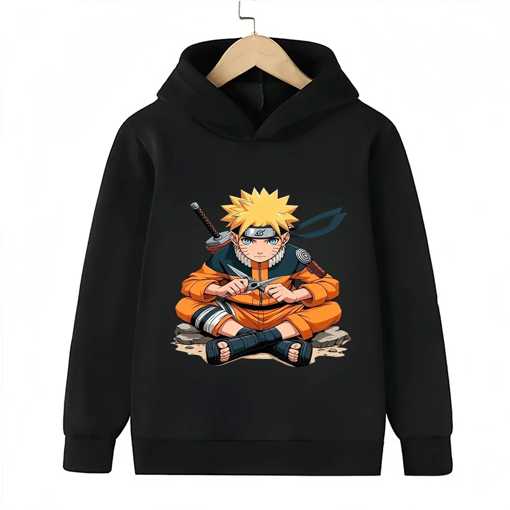 Naruto Anime Hoodie Uzumaki Ninja Shuriken Print Streetwear Unisex Herren Damen Oversized Casual Sweatshirts Langarm – Detail 2