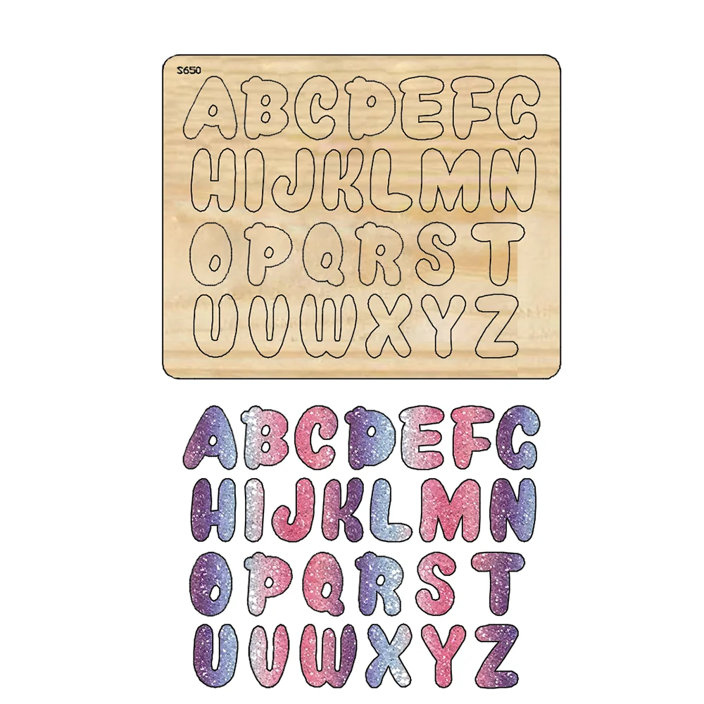 New English alphabet Wooden Cutting Dies Suitable For Common Die Cuts Machines In The Market