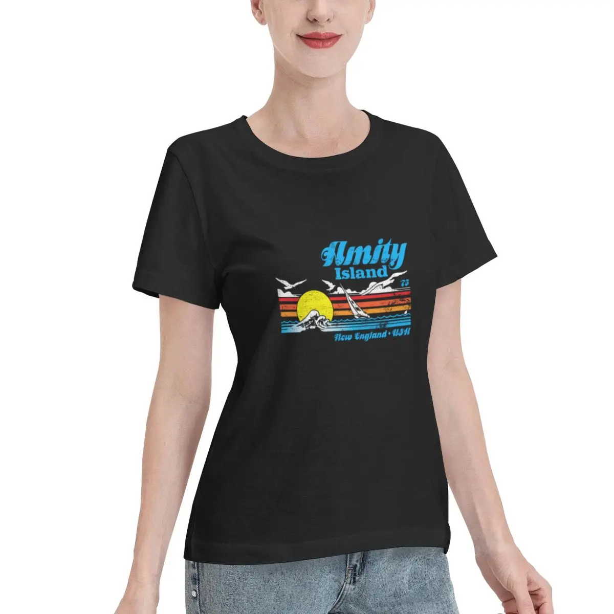 Value Pack Amity Island 75 Women's T-shirt Summer Outfit Female Casual Tshirt