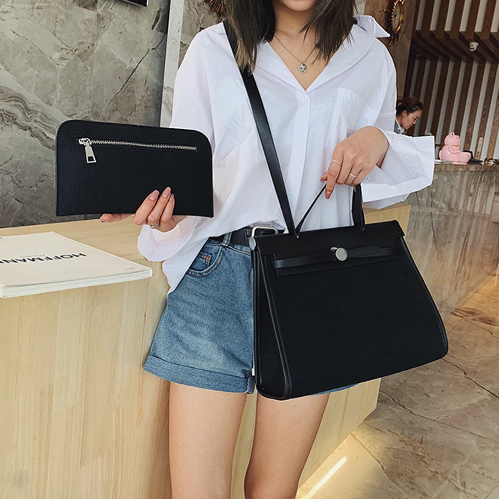 Luxury Patent Leather Women\'S Bag Herbag liner zipped Handbags Contrast Color Hand Bill of lading shoulder Bag handtassen dames