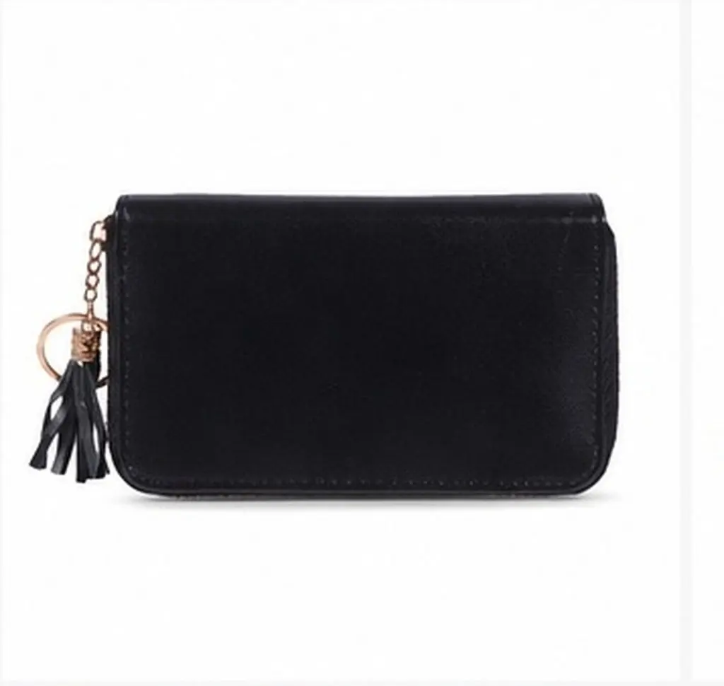 Black Nail Art Stamping Plate Holder Zipper Storage Pouch Multifunctional Case for Women Nail Art Plates Bag Organizer