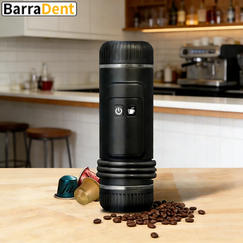 Portable Capsule Coffee Machine Heating fully Semi-automatic Espresso Mini Coffee Maker For Car Outdoor Home Using 5Cups 80ml