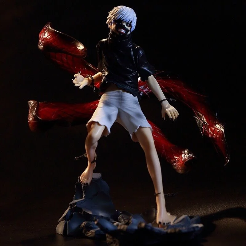 Tokyo Ghoul Anime Figure Model Toys Centipede Mask Centipede Face-Changeable Kaneki Ken Cartoon Character Statue Decorative Gift