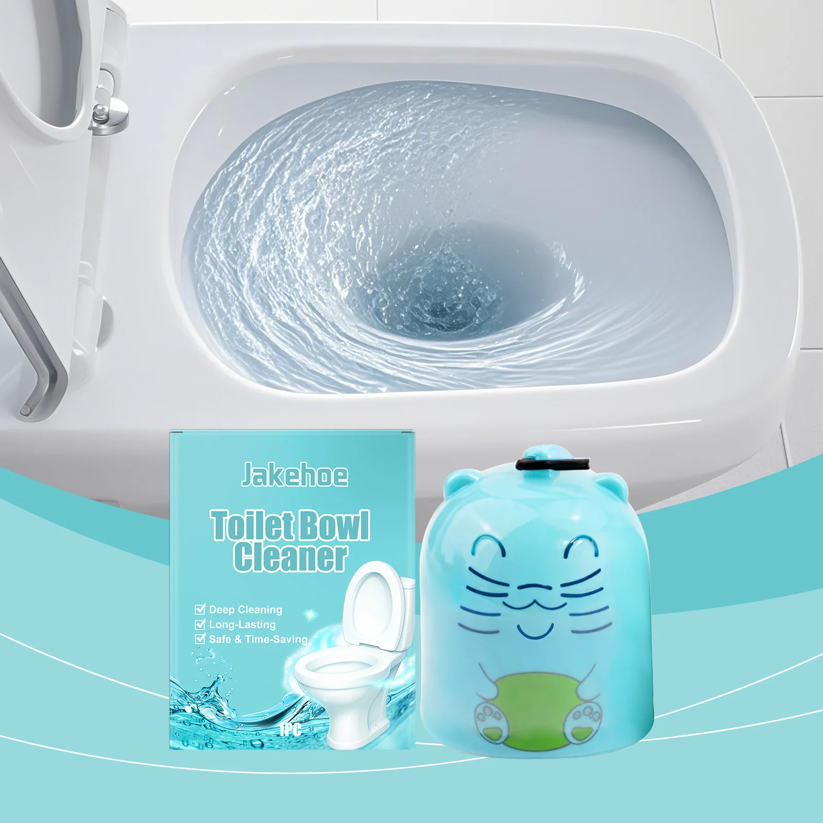 Household Drop-in Toilet Bowl Cleaner, Descaling & Stain Removal, Fragrance Boost for Bathroom