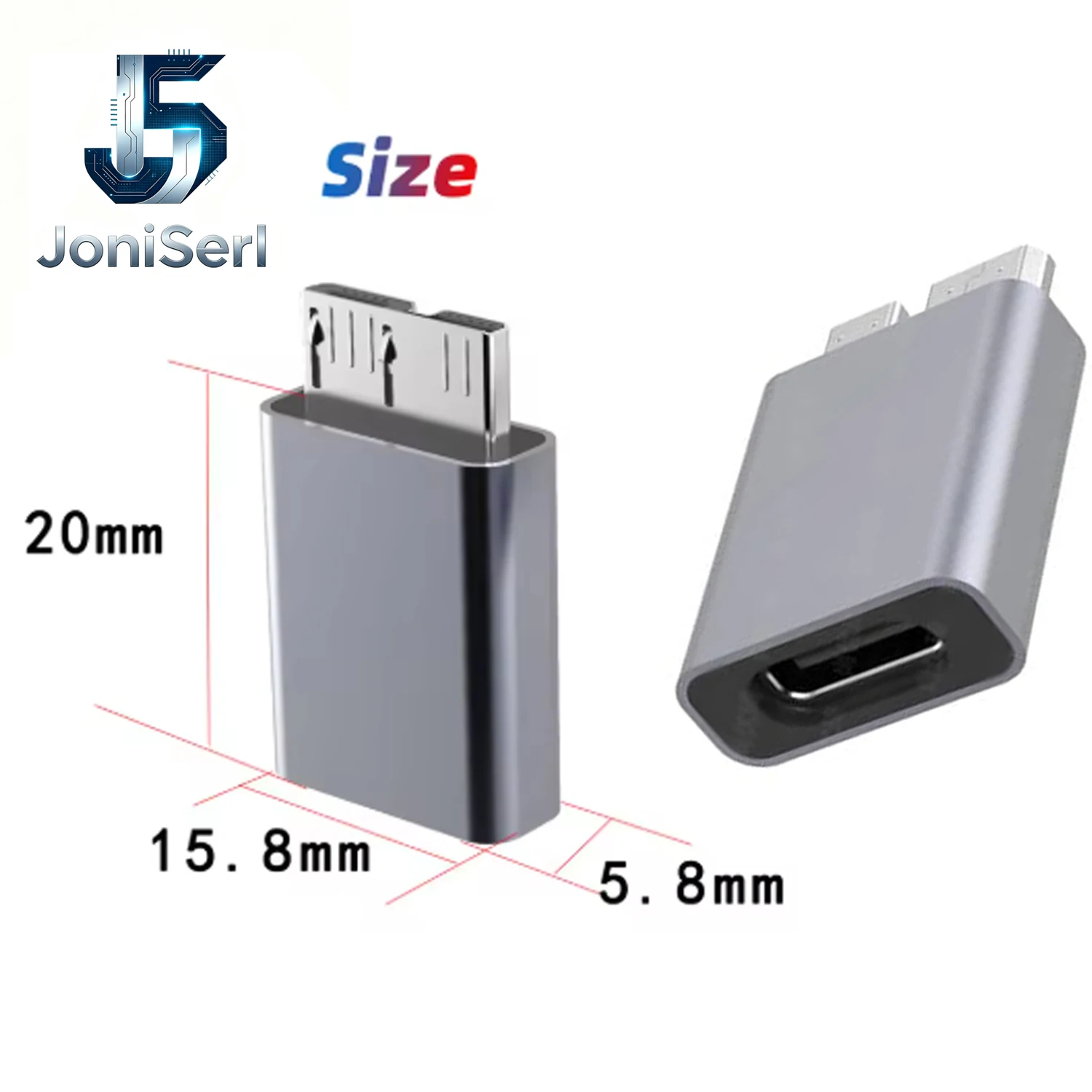 Adapter USB-C USB 3.1 Type C Female to Micro USB 3.0 Male Data Adapter 10Gbps Data Power for Laptop SSD Disk