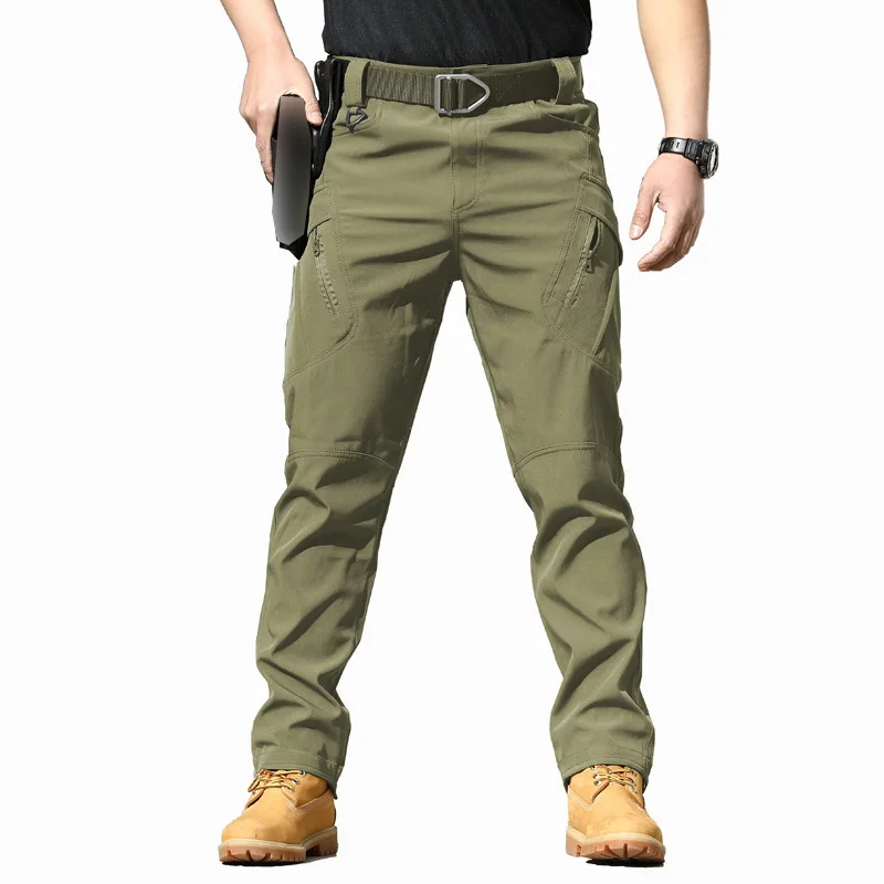 Tuta da fan delle forze speciali uniche Stretch pantaloni Casual da esterno con cerniera frontale Multi tasca tattica traspirante