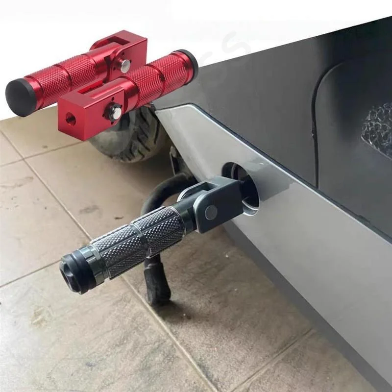New New 1Pair  Aluminum Alloy Motorcycle Folding Foot Pegs Anti Slip Easy Install For Motorbike E Scooter Modification