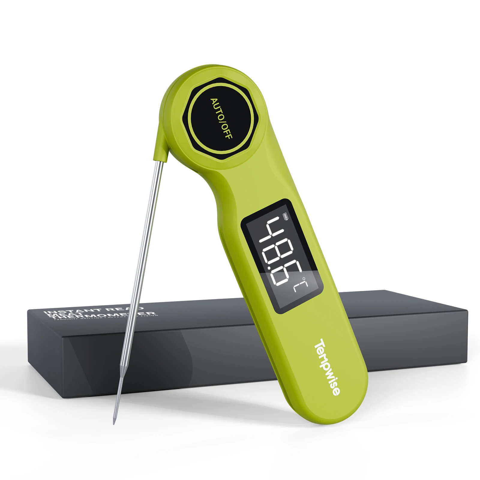 Tempwise RHT-21K Instant Read Food Thermometer IP65 Waterproof Handheld Meat Thermometer Outdoor Indoor BBQ Thermometer