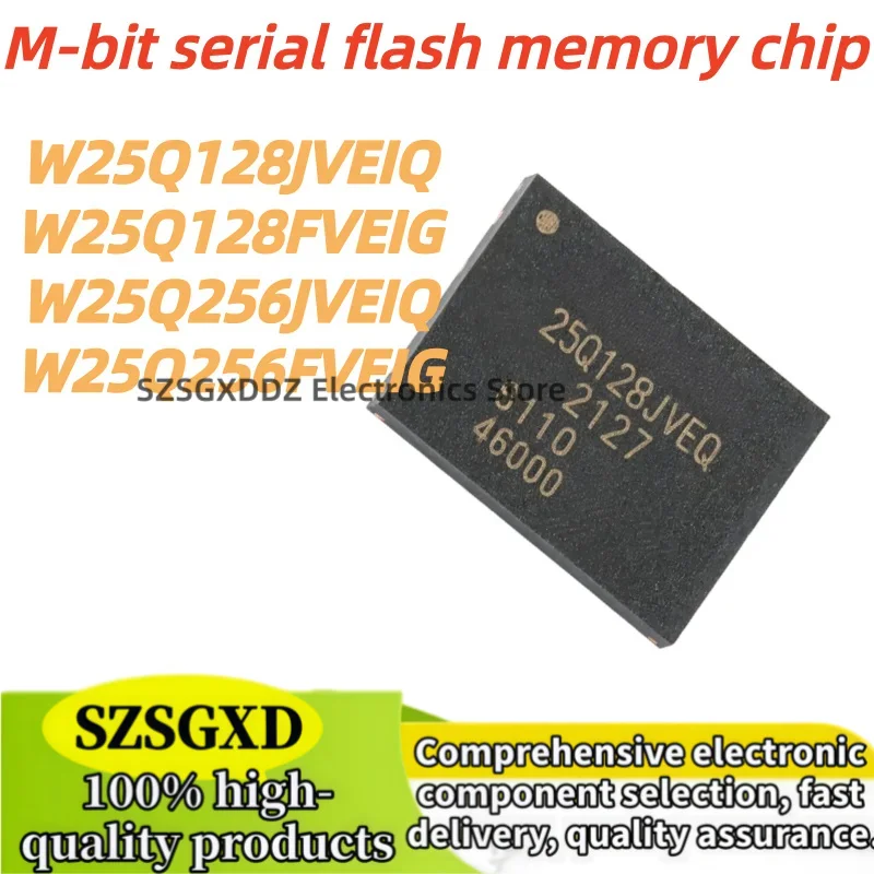 5piezas 100% Nuevo Quality W25Q256 W25Q128 W25Q128JVEIQ W25Q128FVEIG W25Q256JVEIQ W25Q256FVEIG IC Chip Stock Wholesale