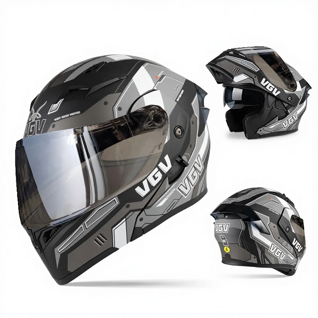 2025 New DOT 3C Certified ABS Motorcycle Safety Helmet with for Interface for Winter Four Seasons Men's Women's Use