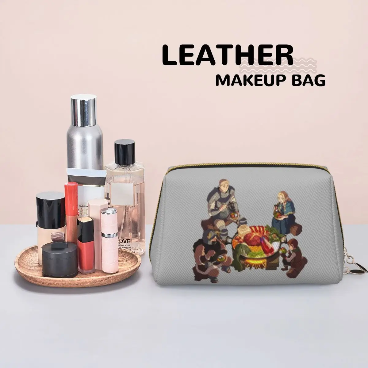 Dungeon Meshi Senshi Delicious In Dungeon Women Cosmetic Bag Travel Makeup Organizer Pouch Toiletry Storage Dopp Kit Box
