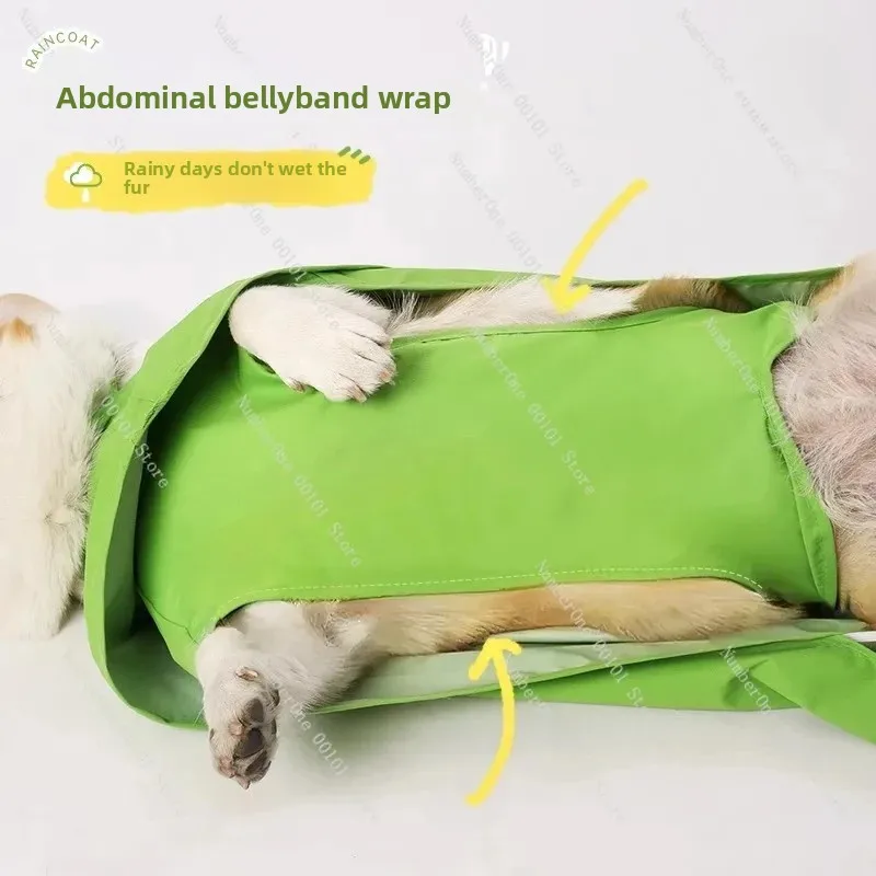 Cute Frog Shape Pet Rain Cape Waterproof Anti-fouling Puppy Raincoat Outdoor Wear
