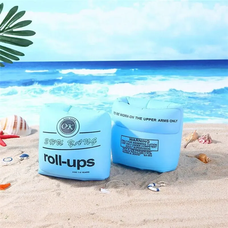 Brassard de natation gonflable pour enfants et adultes, anneau de natation, piscine d'été en plein air, jouet d'eau de plage, manchon flotteur, train de natation, 2 pièces/ensemble