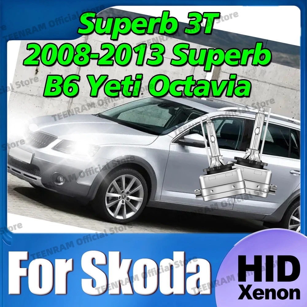 

2x For Skoda Superb 3T 2008-2013 Superb B6 Yeti Octavia 2004-2009 Car Headlights 35W HID Xenon D1S D1 Bulbs 6000K 8000K 10000K
