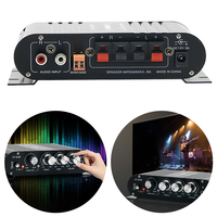 ST-838 HiFi 2.1 Channel Stereo Bass Sound Amp Bass and Treble Adjustment 80W*2 Subwoofer Amplifier Black Car Home Amp