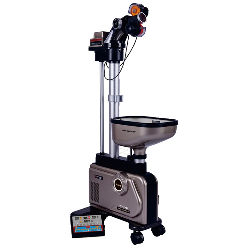 

Y&T V989-2019 Professional Table Tennis Machine Pingpang Robot Floor-mounted Fully Automatic Training Table Tennis Robot