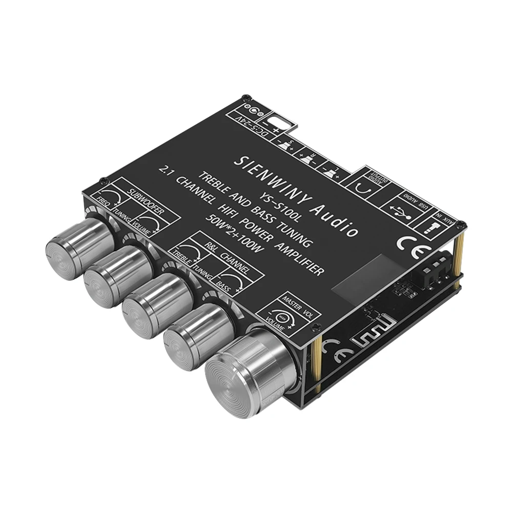 YS-S100L 50W*2+100W 2.1 Subwoofer Amplifier Board 3 Channel CS8673E Bluetooth 5.1 DIY Home Audio Stereo Subwoofer Amplifier Boar