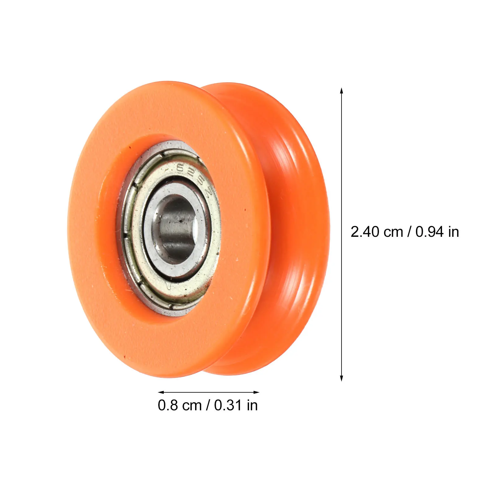 4 قطعة بكرة الأسطوانة انزلاق الباب عجلات U-شكل الأخدود البلاستيك تحمل الثقيلة المسار عجلة لخزانة البوابة المنزلقة #4