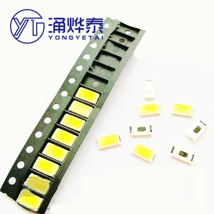 YYT 100PCS LED 5630 5730 SMD lamp beads super bright warm white light green red ice blue powder