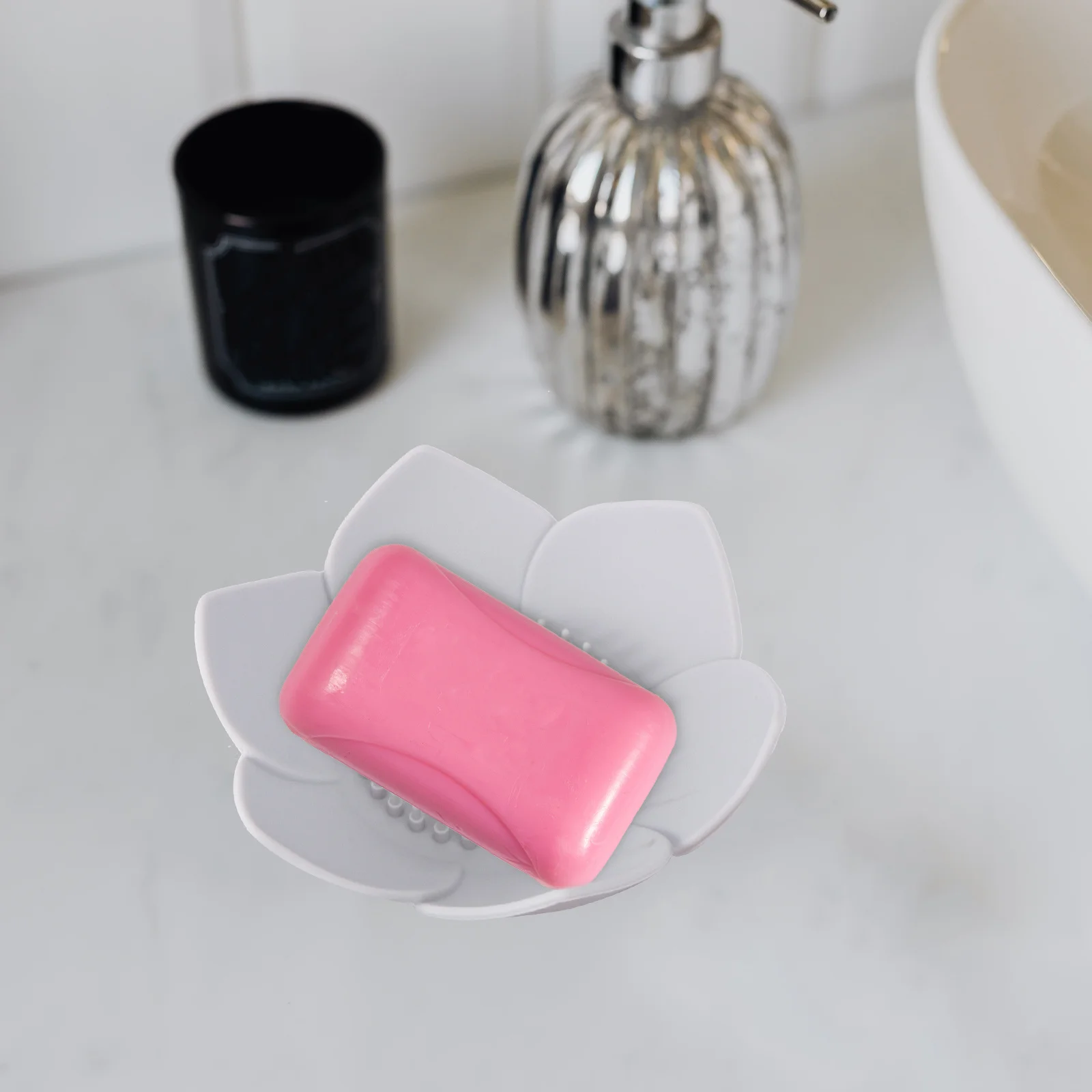 

3Pcs Silicone Soap Box with Drain Design Non-Slip Soap Dish for Bathroom Kitchen Bathtub Toilet Easy Clean Flexible Holder