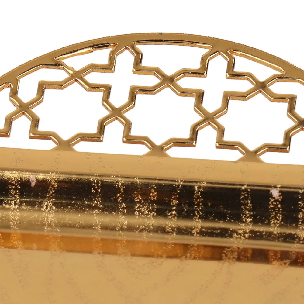 Stainless Steel Serving Tray Star Handle Rectangular Tea Cup Tray Oblong 35.2 x 13.8 x 1.8 cm Fruit Tray Home Decor