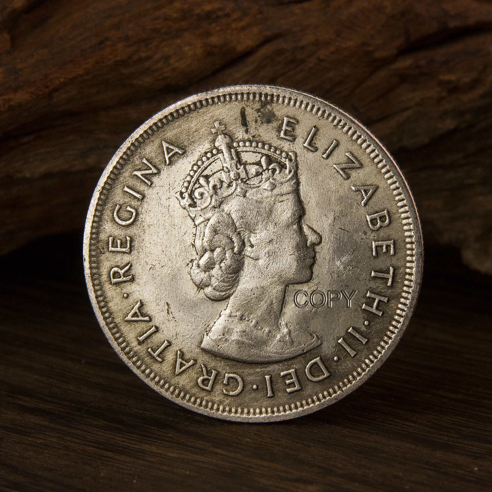 

1959 Bermuda 1 Crown Commemorative Commemorative Coin, 350th Anniversary, The British Queen Elizabeth Original Coin COPY