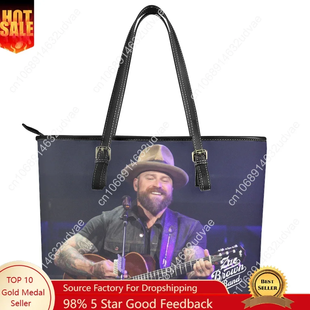 Zac Brown Handbag Womens Mens Personalized Tote Bag Fashion Shoulder Bag Business Commuter Leather Purse Travel Grocery Bag Gift