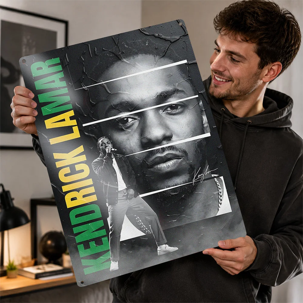 Kendrick Lamar Expressive Portrait Printed Poster Customized Metal Sign Album Era Tribute Wall Art Chosen By Beat Culture Fans
