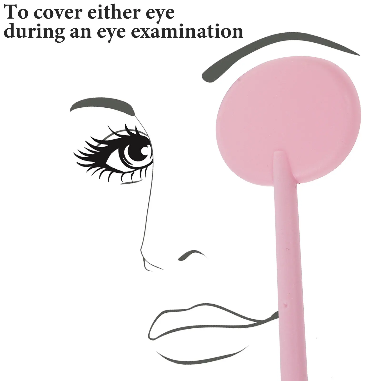 6Pcs Eye Occluder Plastic Eye Occluder Handheld Solid Color Anti Slip Design Ophthalmic Vision Test Tool Suitable for Family