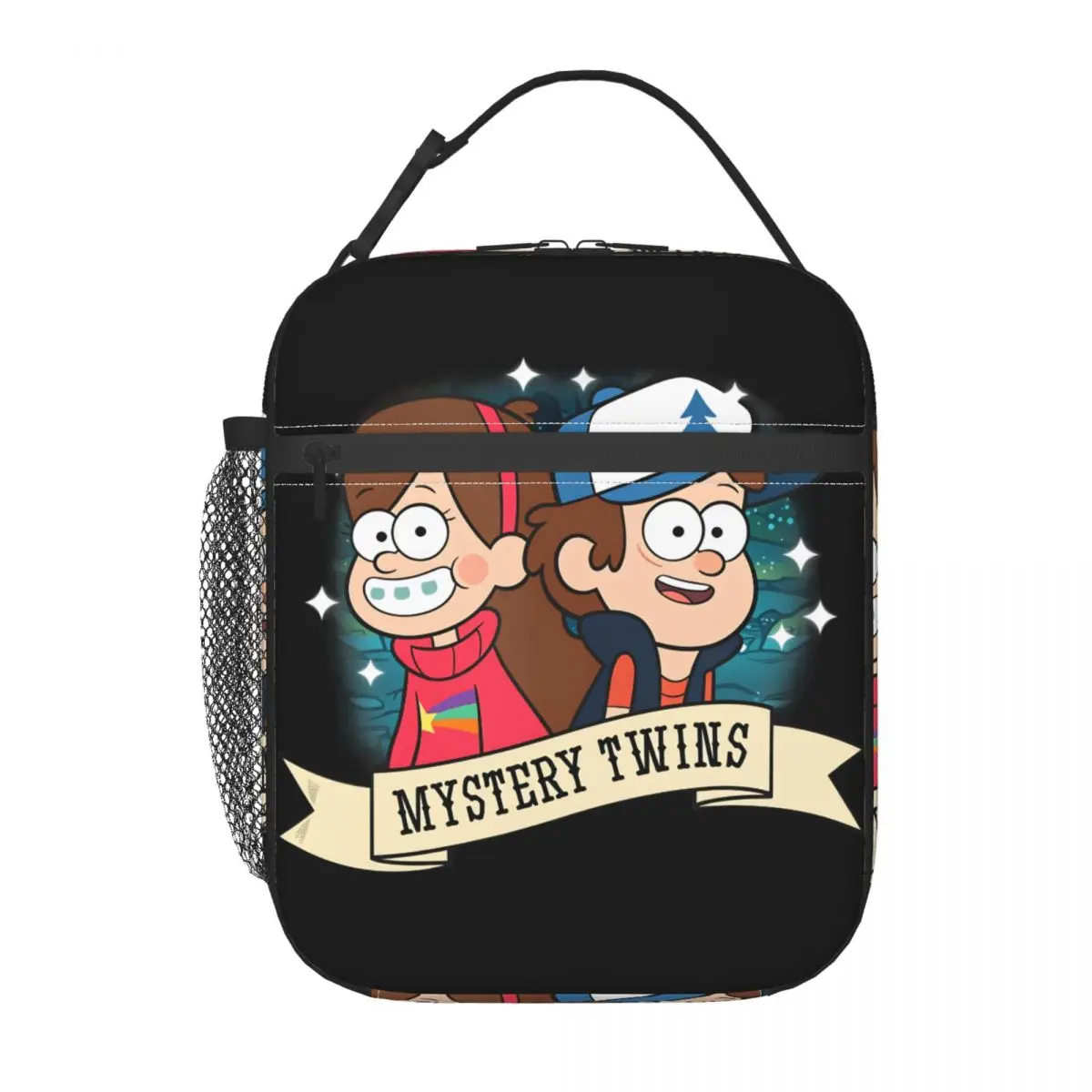 Gravity Falls Lunch Bag For Child Graphic Lunch Box Casual Picnic Cooler Bag Portable Oxford Thermal Tote Handbags