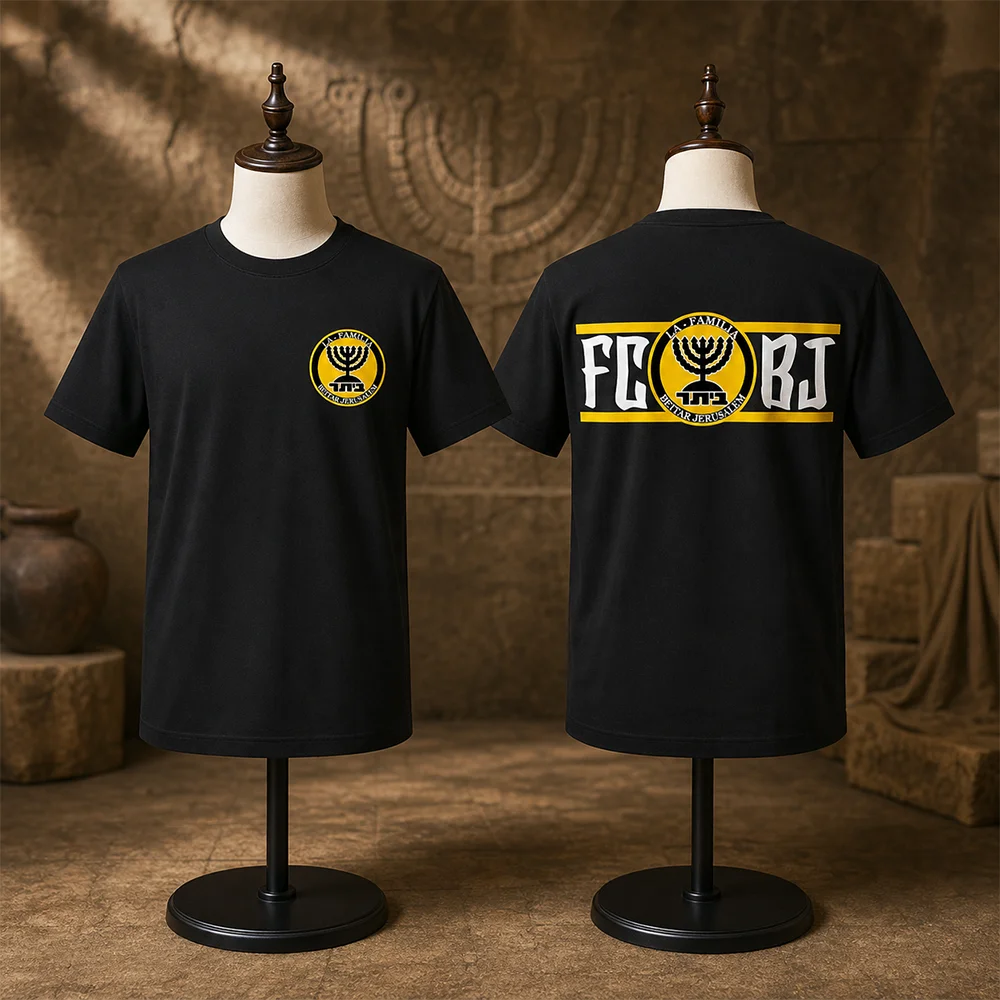 Israel Soccer Fan Print Summer Tee Loose Casual Short Sleeve T-Shirt for Parent-Child Breathable Comfortable Fashion Daily Wear