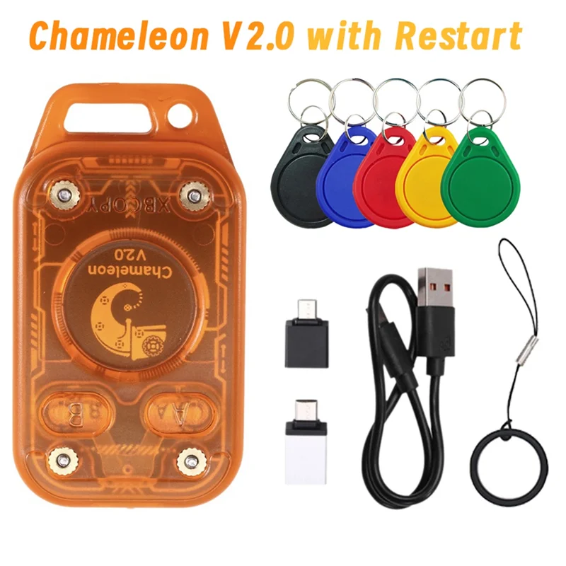 【THANKSGIVING DAY】Chameleon V2.0 Reader Emulator 125K 13.56Mhz NFC Card Decode+ 5XUID Keychain RFID Smart Chip Duplicator Chamel