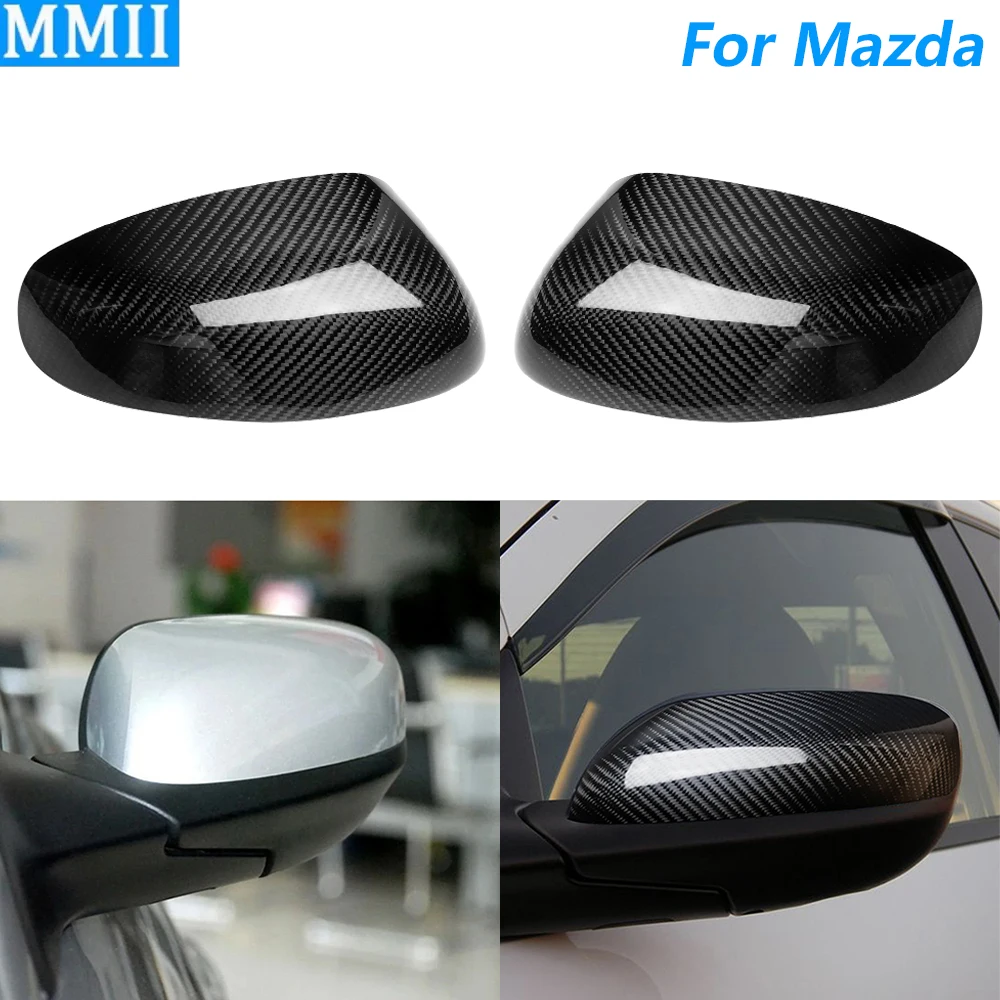 

For Mazda RX8 RX-8 2004-2008 Real Dry Carbon Fiber Rearview Mirror Cover Panel Trim Car Accessories Modification Decoration