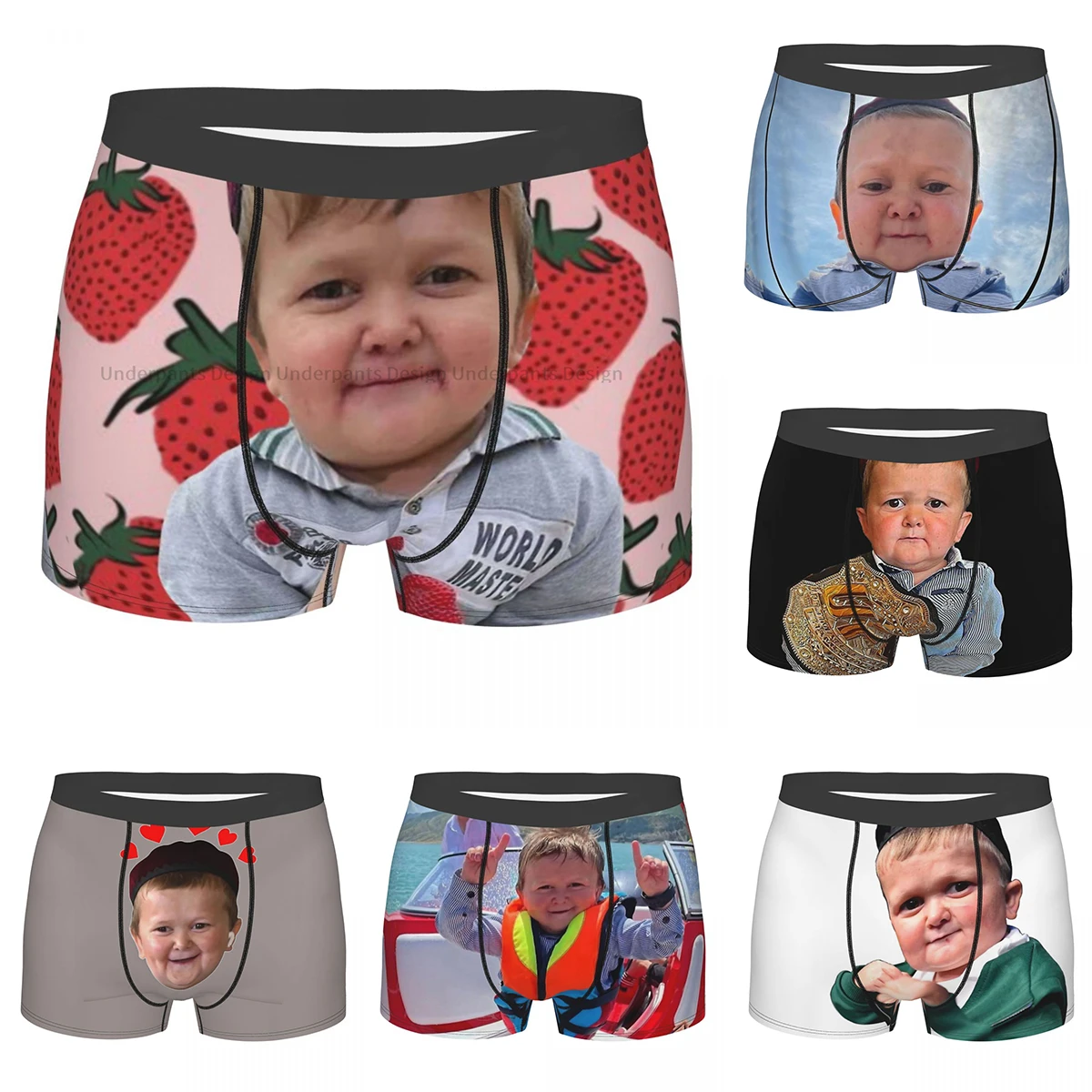 Hasbulla Underpants Cotton Panties Man Underwear Print Shorts Boxer Briefs