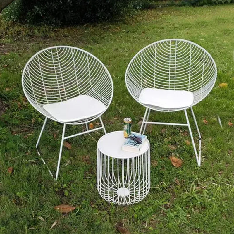 creative hollow, black barbed wire chair, all-metal wrought iron dining chair, outdoor casual coffee chair, iron wire chair