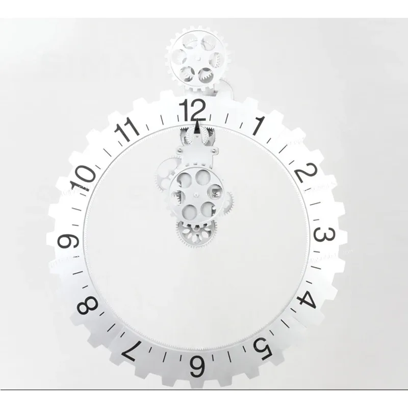 Gear Mechanical Clock, European Retro Wall-mounted Clock