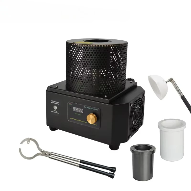 

1KG Capacity 1600℃ Temperature Mini Gold Melting Machine 3500W for 220V Induction Metal Melting Machine