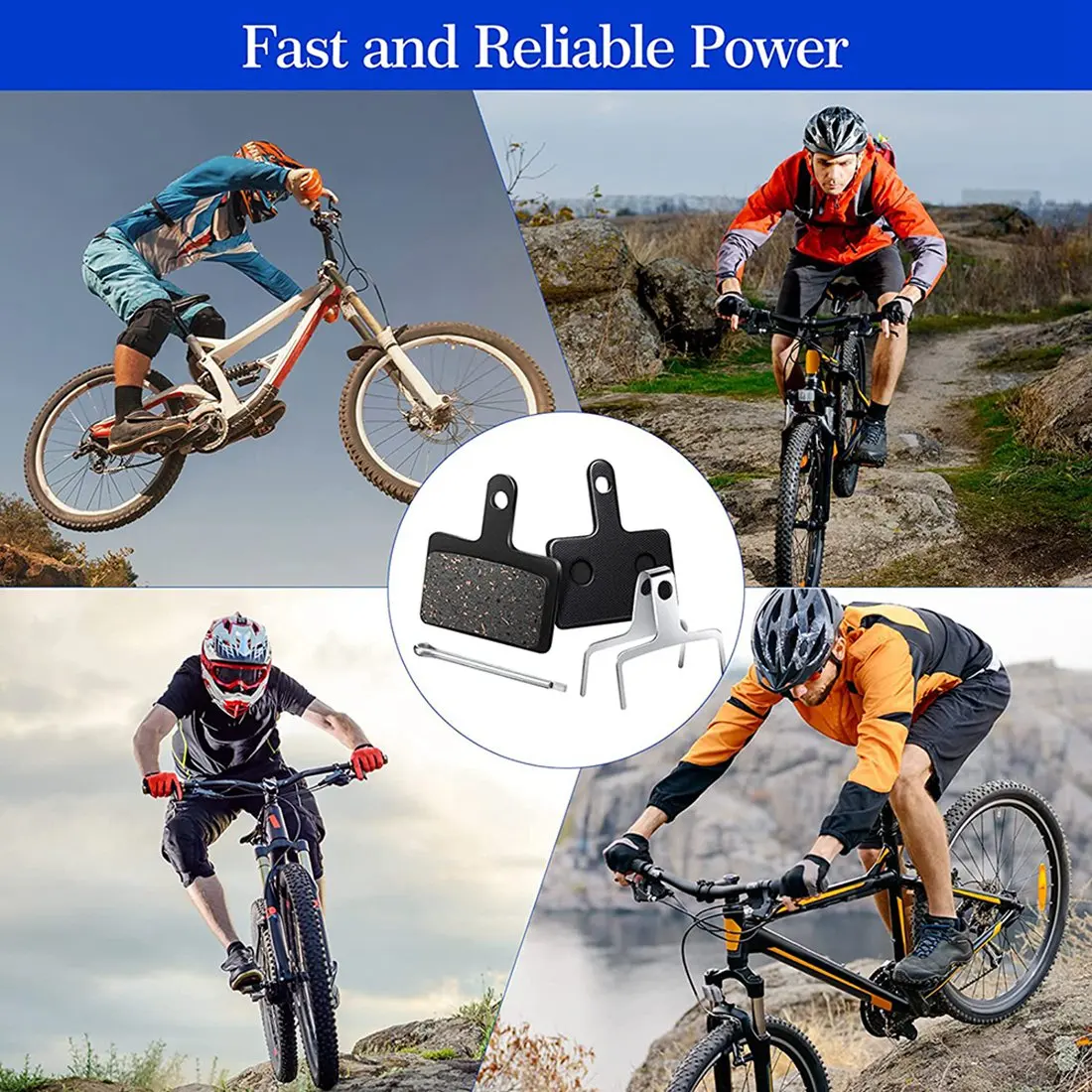 Тормозные колодки ABKG (8 пар) для дисковых тормозов Shimano BR-M575, M525, M515, T615, T675, M495, M486, M485, M446, M475, M355, C601, C501S и других