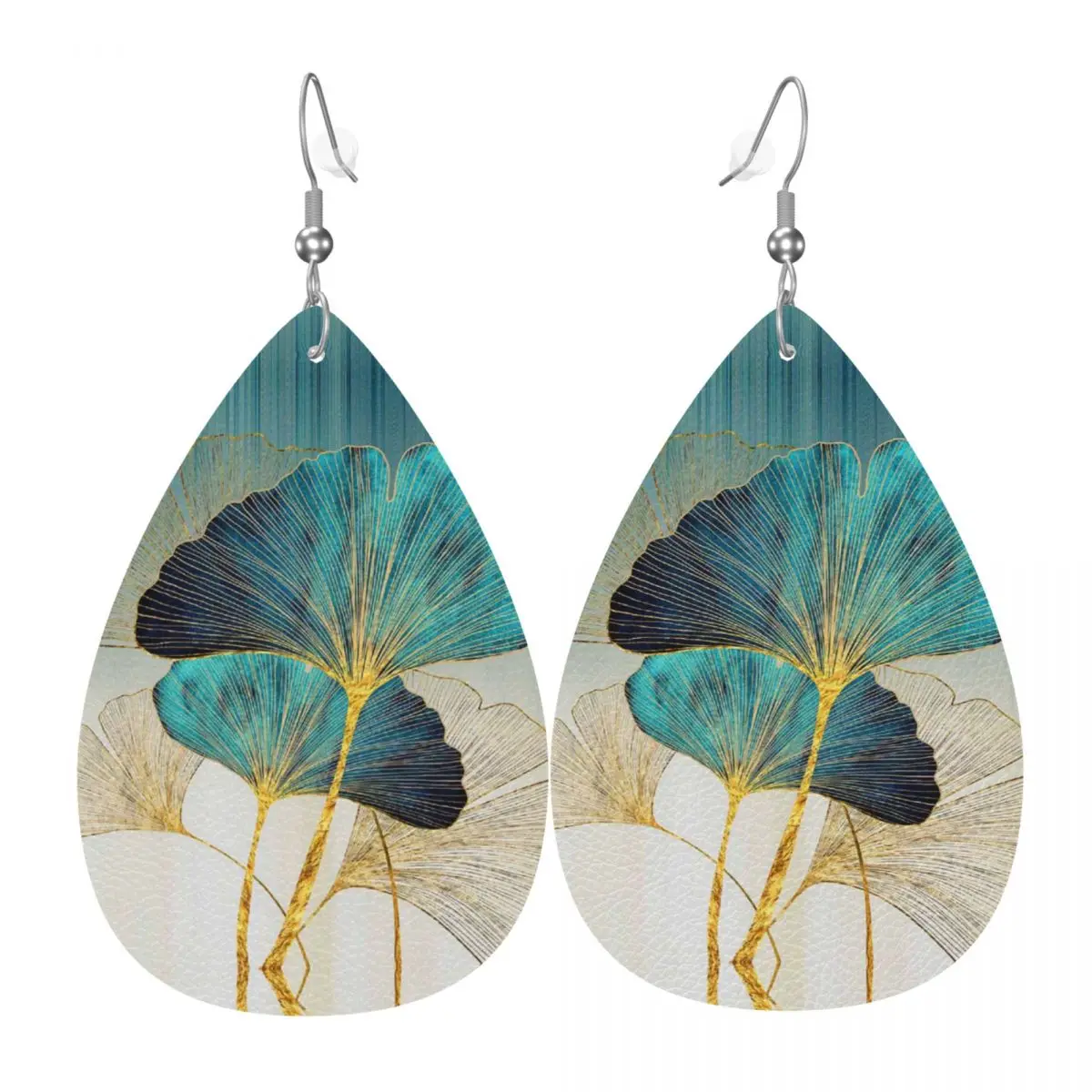 

Кожаные серьги-капли из листьев гинкго на заказ для женщин, кожаные серьги, модные легкие серьги для вечеринок и праздников