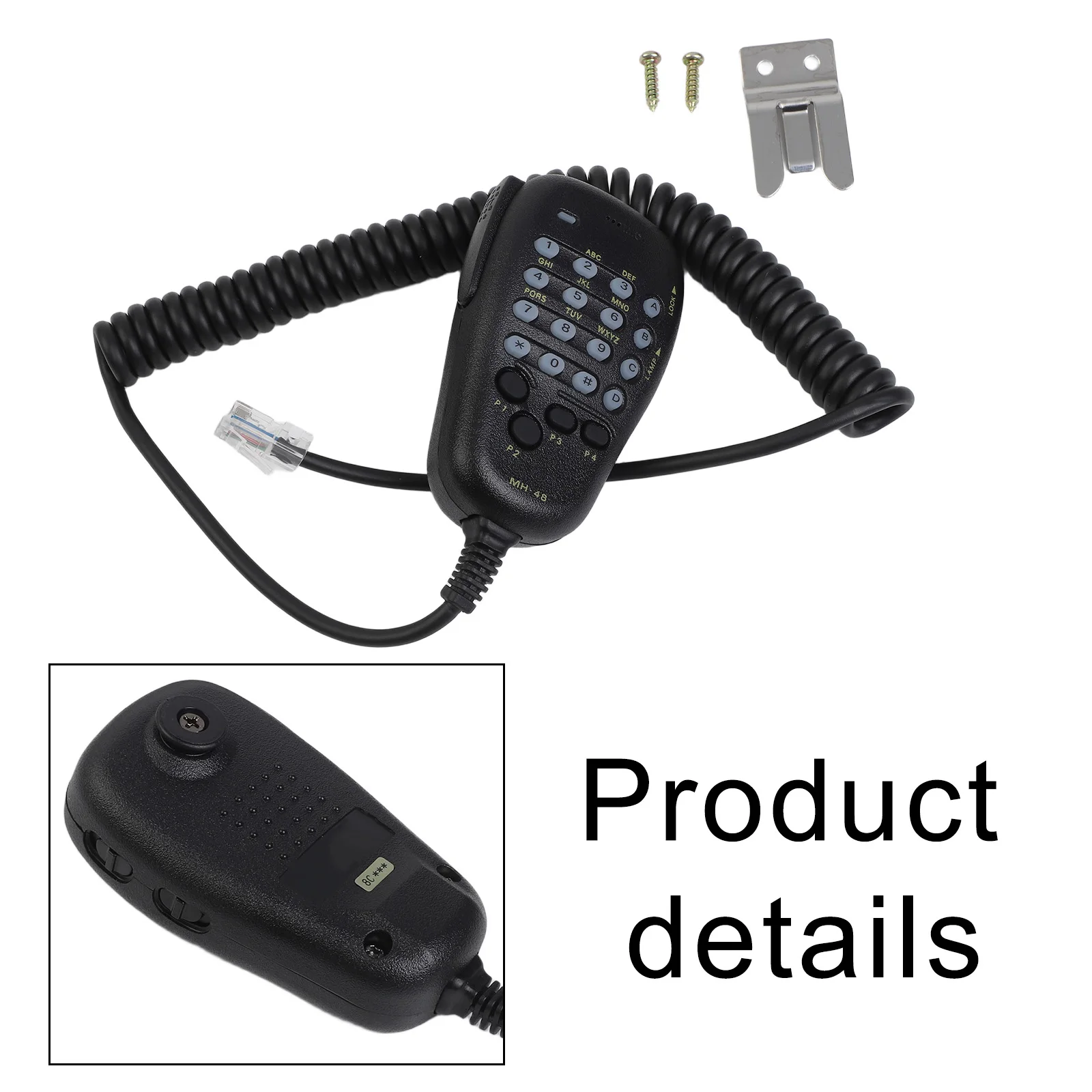 Microphone MH-48 MH-48A6J 6 Pin for Yaesu Radios FT-7900R FT-8900R FTM-100DR with Programmable Buttons and IP54 Protection