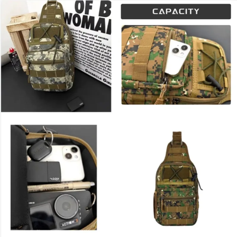 

Camouflage Waterproof Nylon Fabric Crossbody Bags for Men Outdoor Sports Hunting Accessories Tactical Gear Camping and Hiking