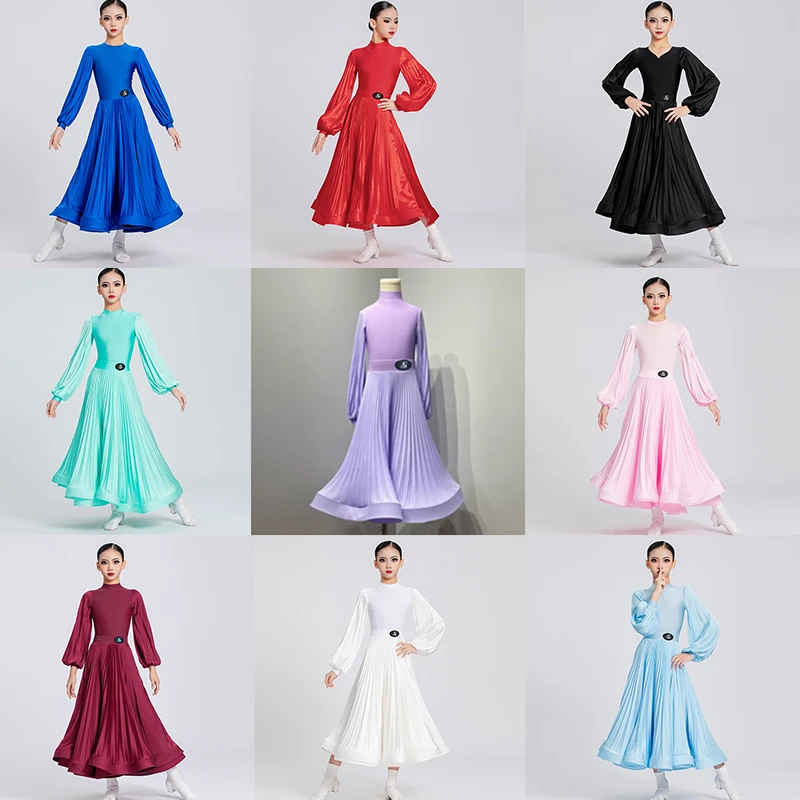 2025 costume de danse de salon fille Standard robe de concours de danse moderne enfants tenue de spectacle de valse blanc bleu violet 1931