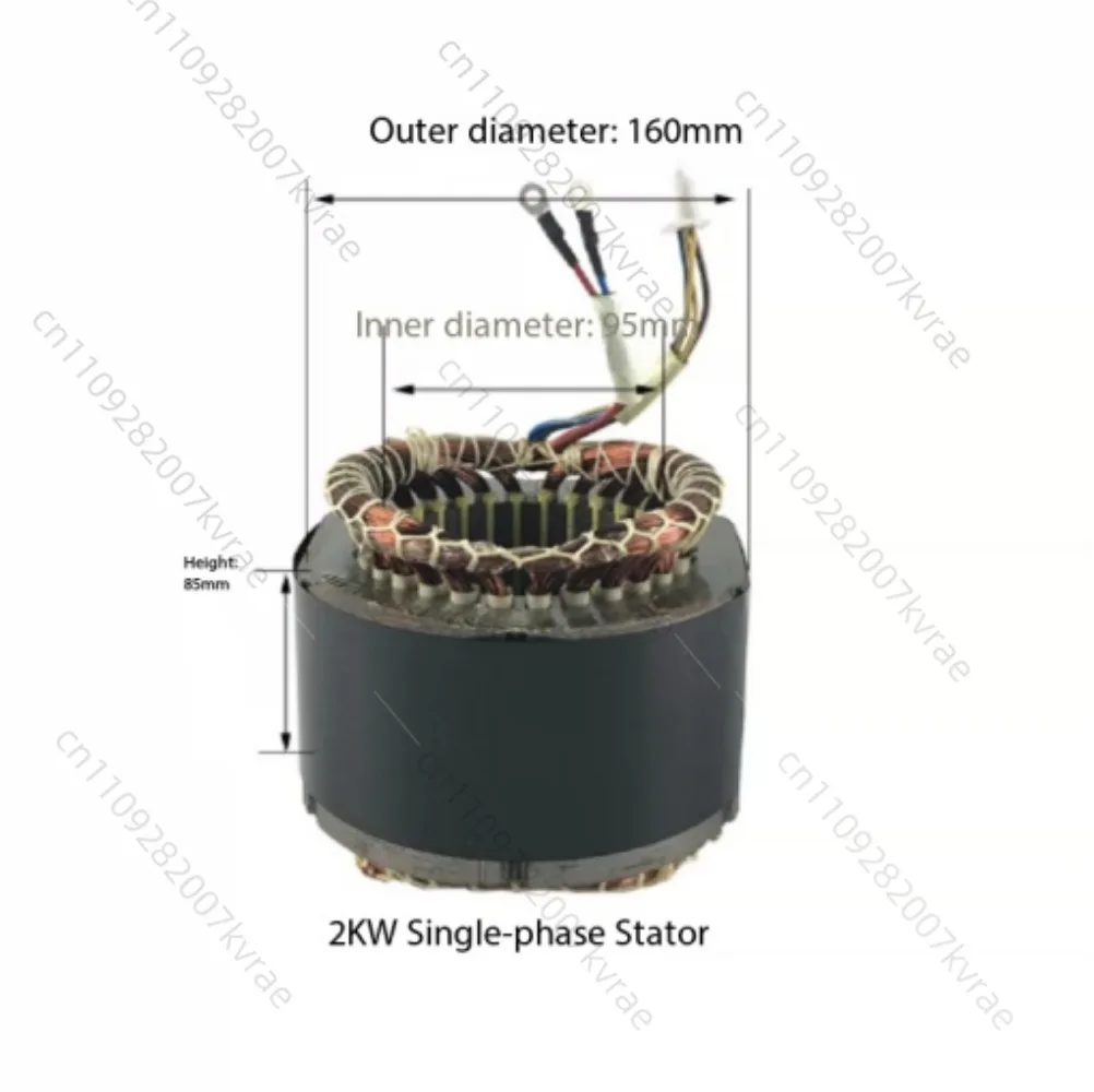 Generator, Stator Rotor Assembly 2KW, Single-phase  All-copper Coil, Motor Accessories