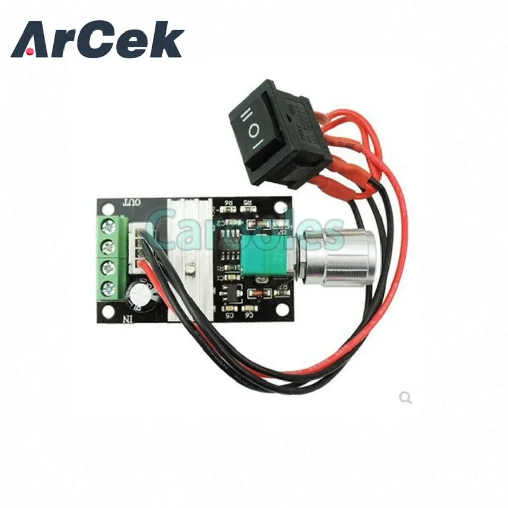 DC 6V 12V 24V 3A 80W PWM Motor Speed Control Adjustable Reversible Switch Regulator Board Governor Controller Module LED