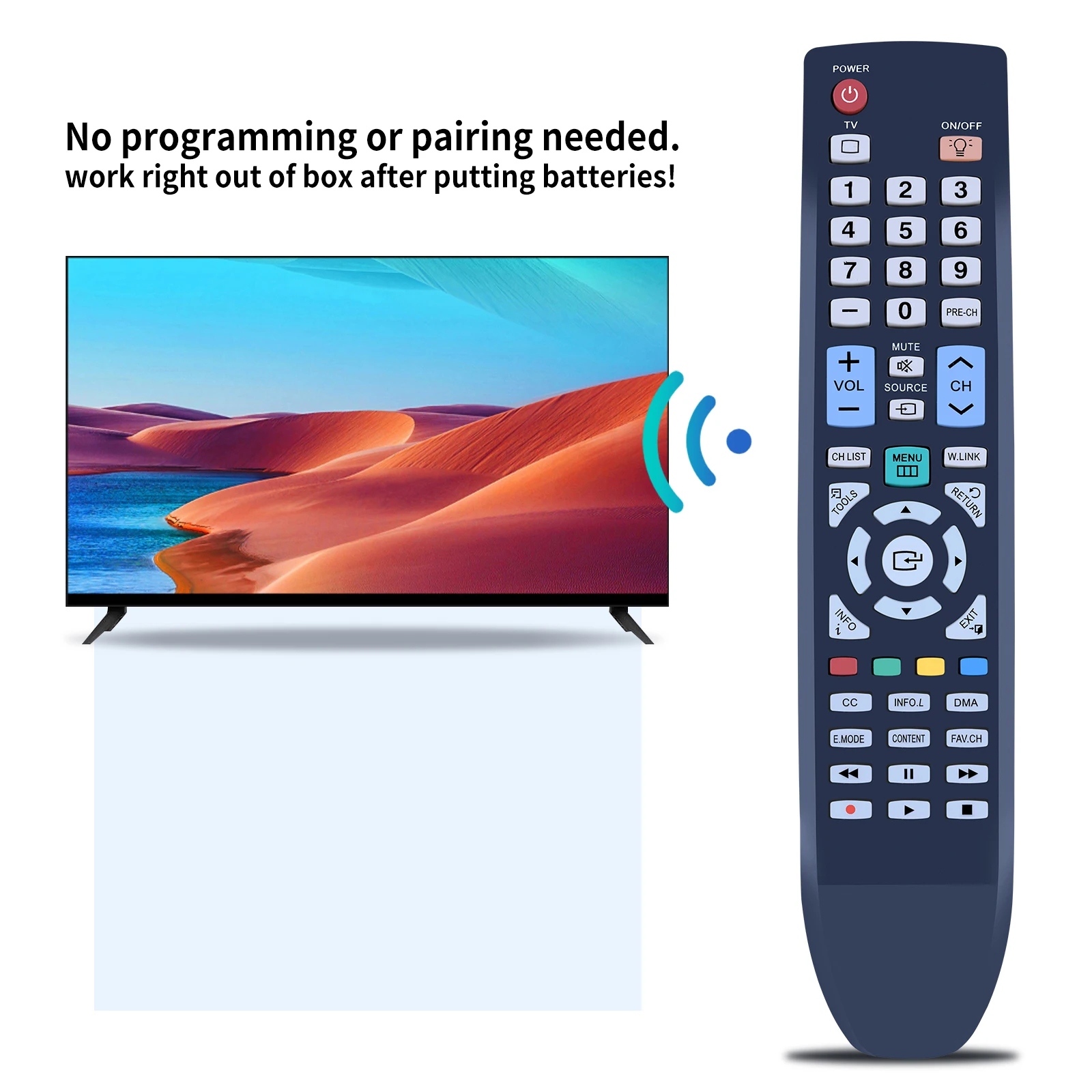 Mando a distancia BN59-00696A TV, mando a distancia para Samsung LN40A750R1FXZA LN46A750R1FXZA LN52A750R1FXZA PN50A760T1FXZA PN58A760T1FXZA