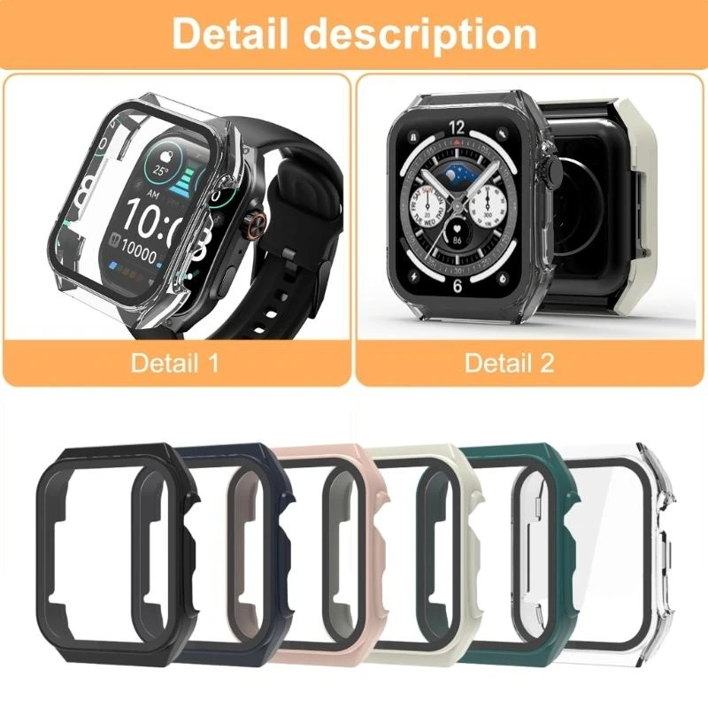 

HX6A Screen Protector Case For Watch Hard Bumper for Smartwatch Protective Cover Case