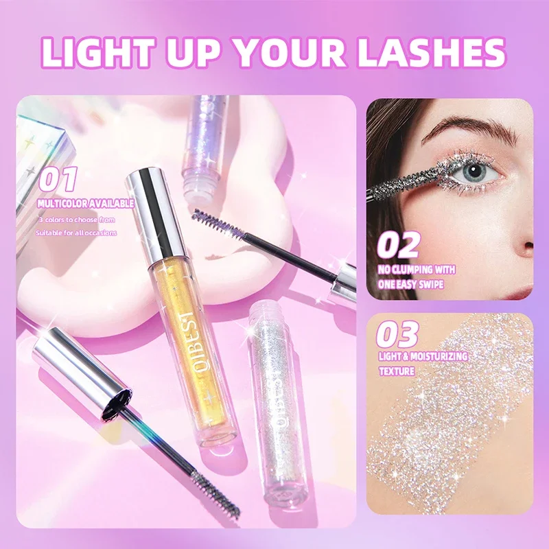 Glanzend Hart Crusher Eye Black Mascara Diamant Mascara Dikke Glanzende Wimper Curling Extension Make-Up Waterdicht Fleuren Ogen