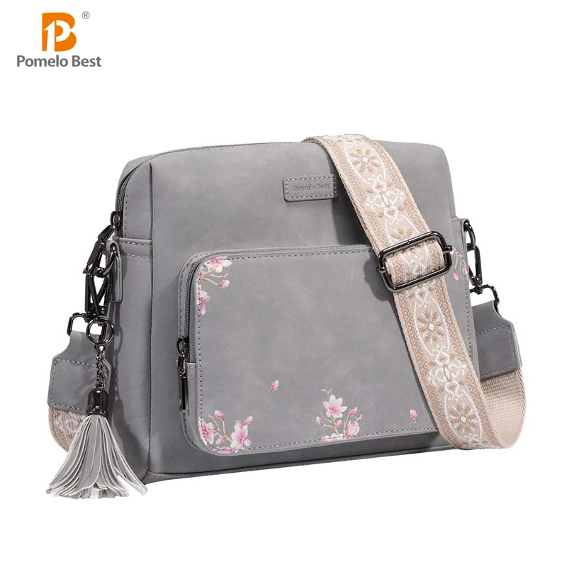 Pomelo Best Crossbody Purses for Women, Soft Leather Medium Cross Body Bags Woman, Shoulder Bag with Adjustable Strap Travel